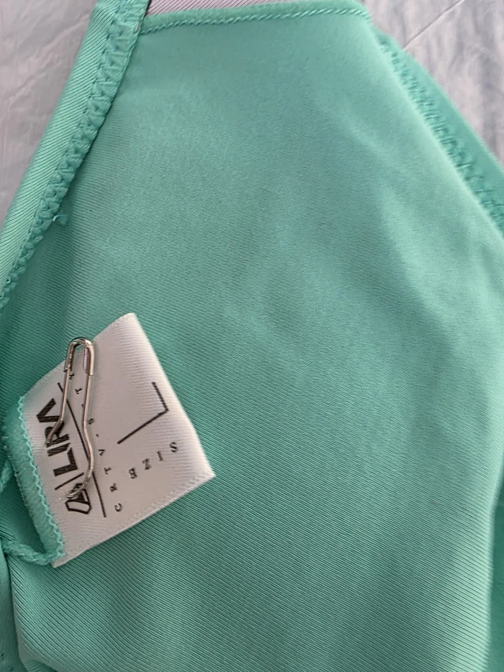 NWOT Lira Seafoam Green Macramé Back Triangle Bikini Set  Women Swim Top L BtmM